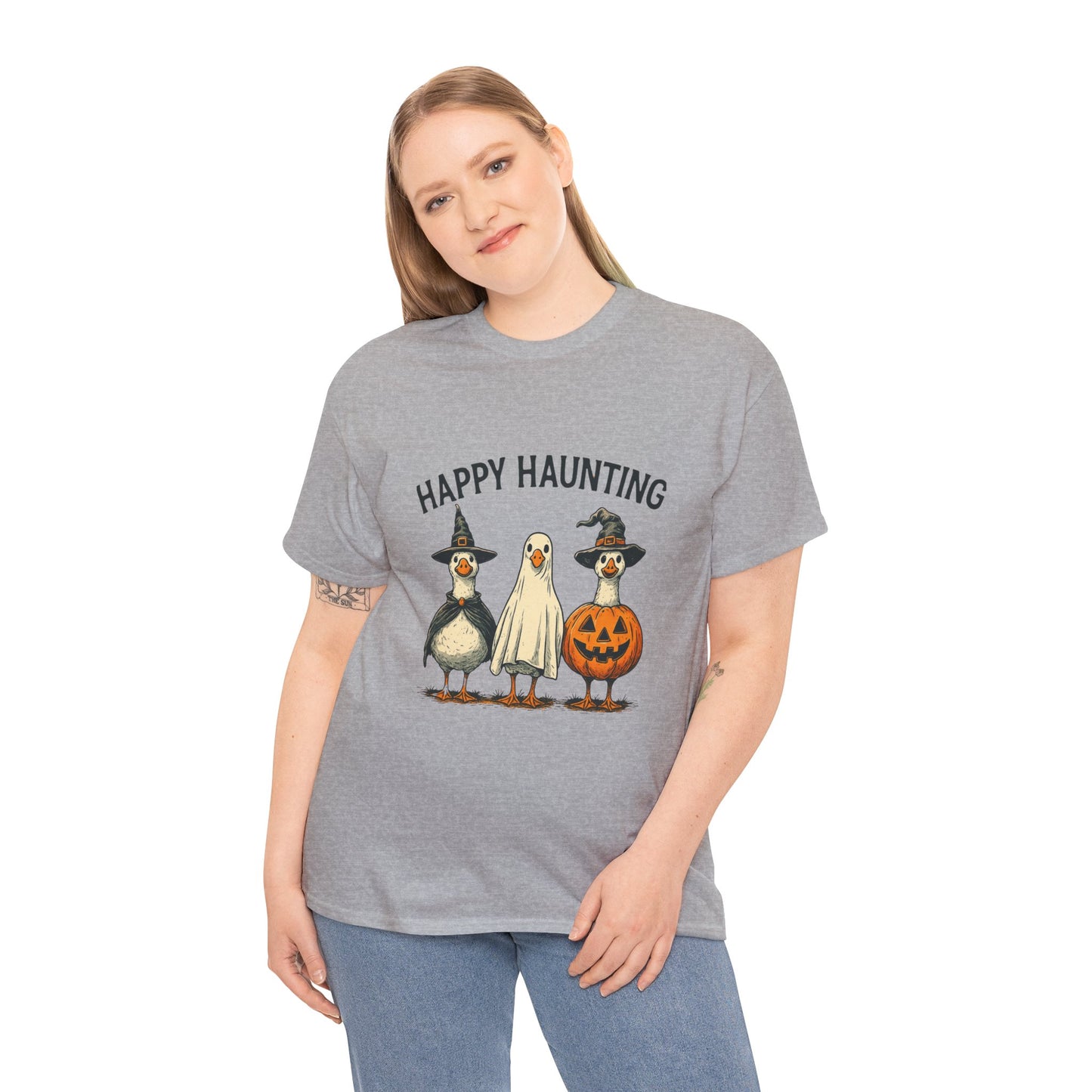 Happy Haunting Geese Halloween Tee