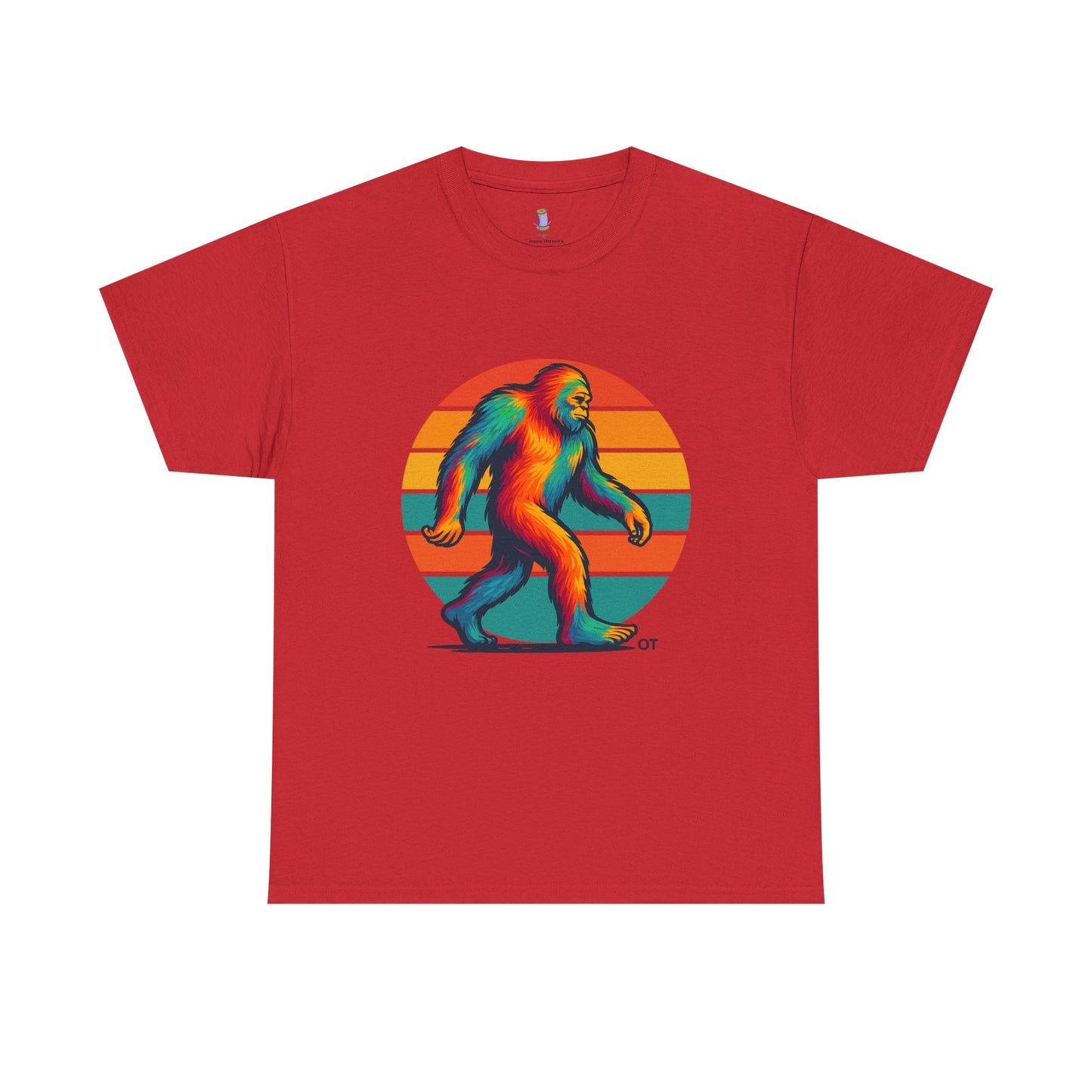 Colorful Bigfoot Unisex T-Shirt, Fun Graphic Tee for Nature Lovers, Perfect for Holidays, Festivals, Camping, Gifts