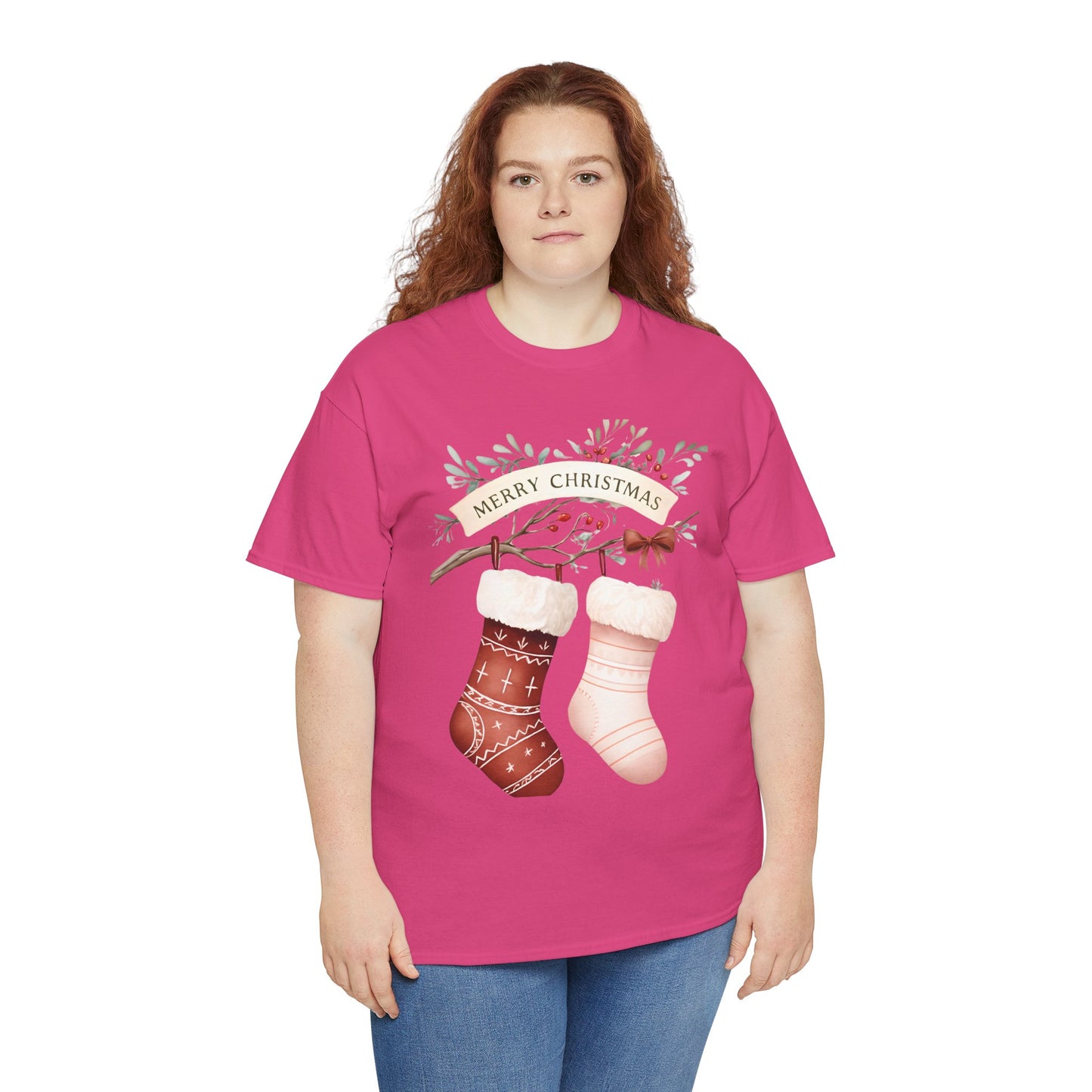 Watercolor Christmas Stocking Tee - Hope & Love