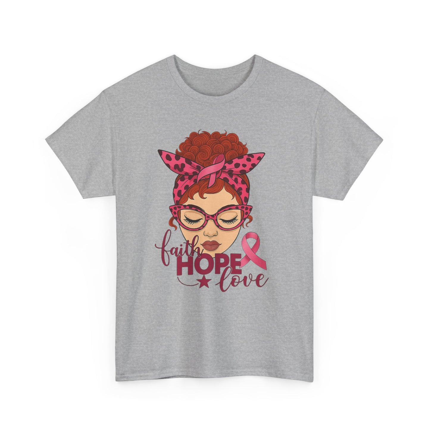 Hope, Faith & Love: Pink Ribbon Awareness Tee