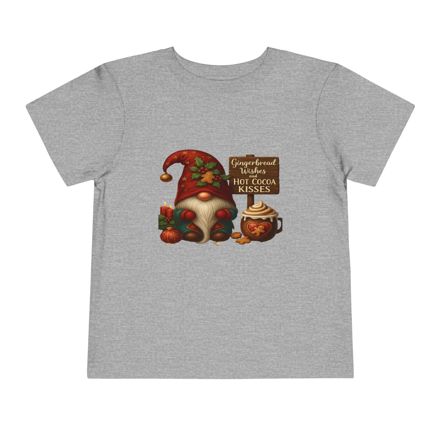 Gnome's Gingerbread Wishes Toddler Christmas Tee