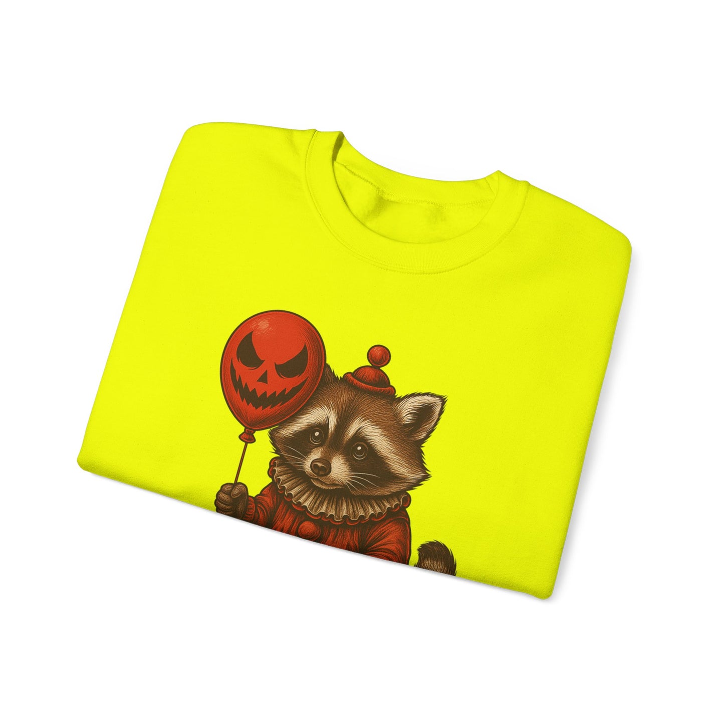 Creepy Clown Raccoon Halloween Sweatshirt