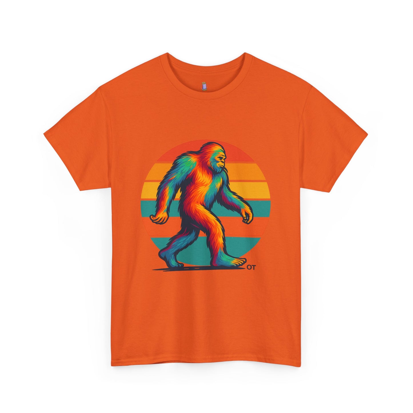 Colorful Bigfoot Unisex T-Shirt, Fun Graphic Tee for Nature Lovers, Perfect for Holidays, Festivals, Camping, Gifts
