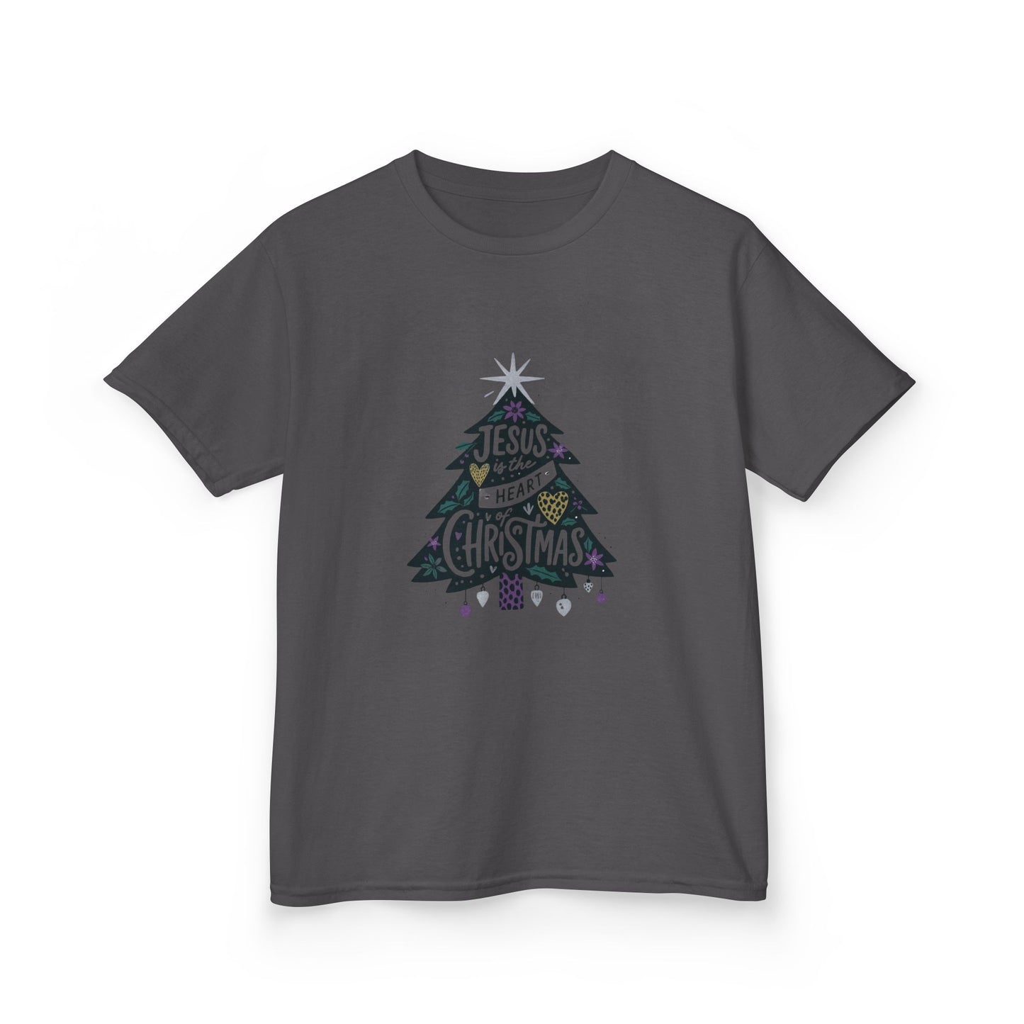 Jesus is the Heart of Christmas Tee - Dinosaur Kids Shirt