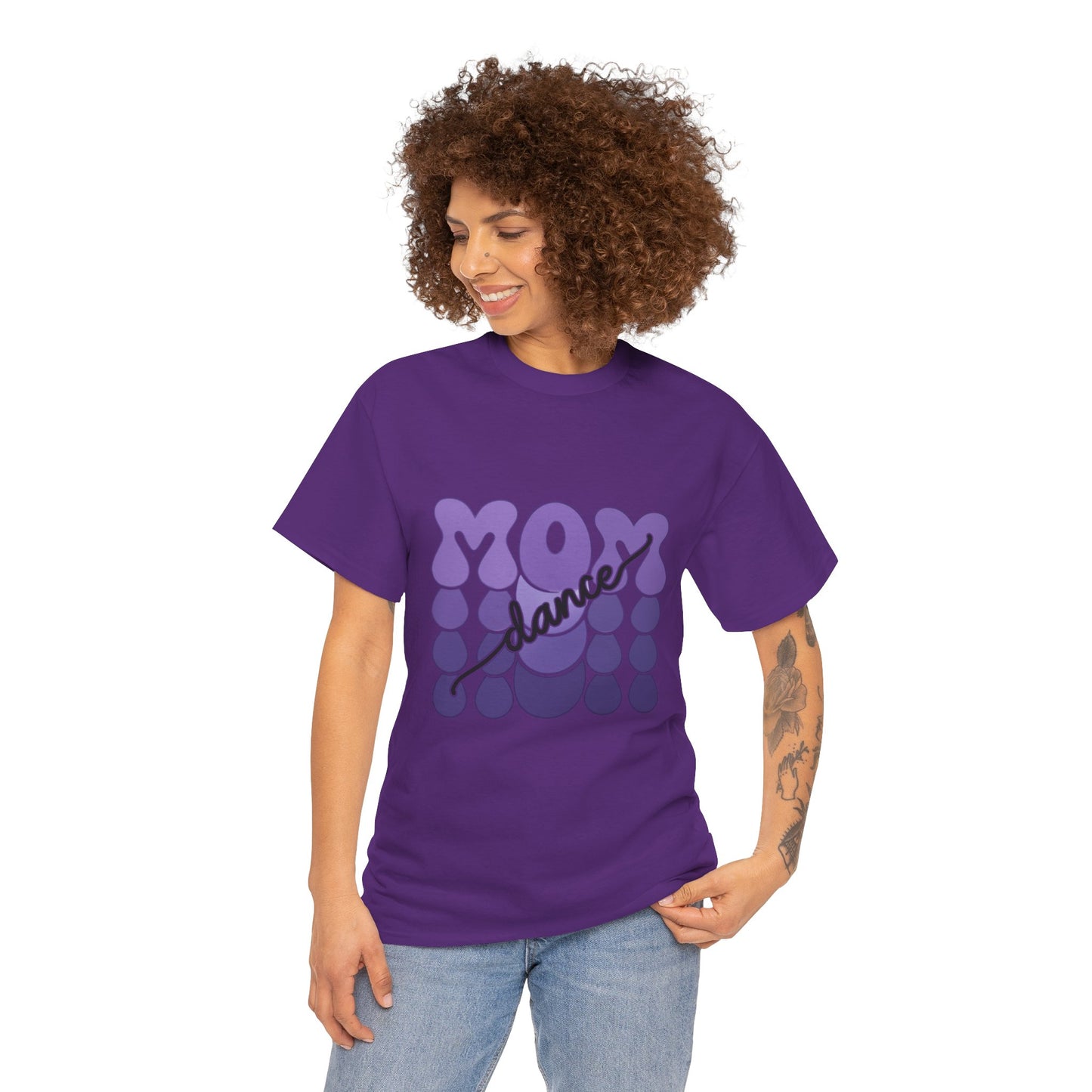 MOM Dance – Purple Letter Stage Spirit Tee