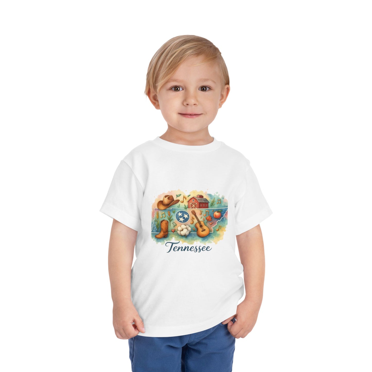Toddler Tee Tennessee Watercolor Illustration