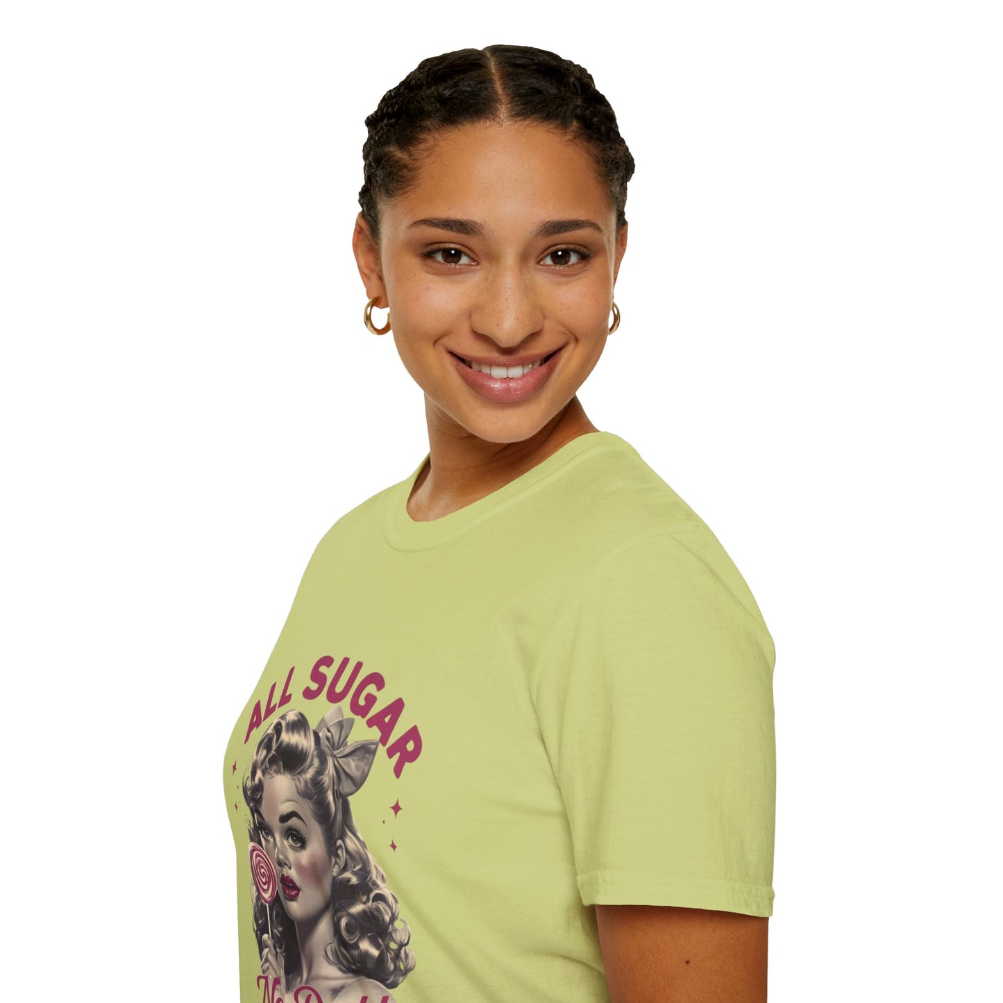 Graphic Tee - All Sugar No Daddy Print Women's Softstyle T-Shirt