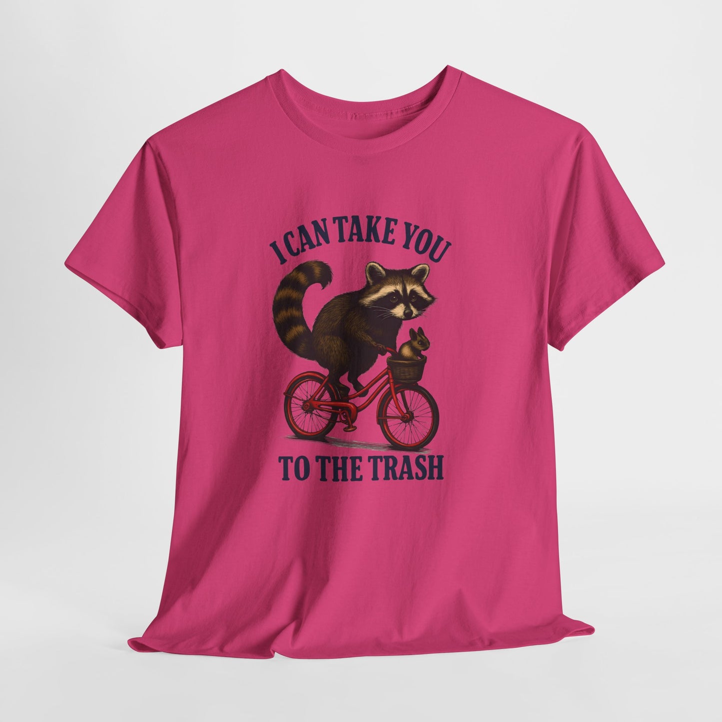 Cotton Tee Vintage Raccoon Bicycle Graphic Shirt