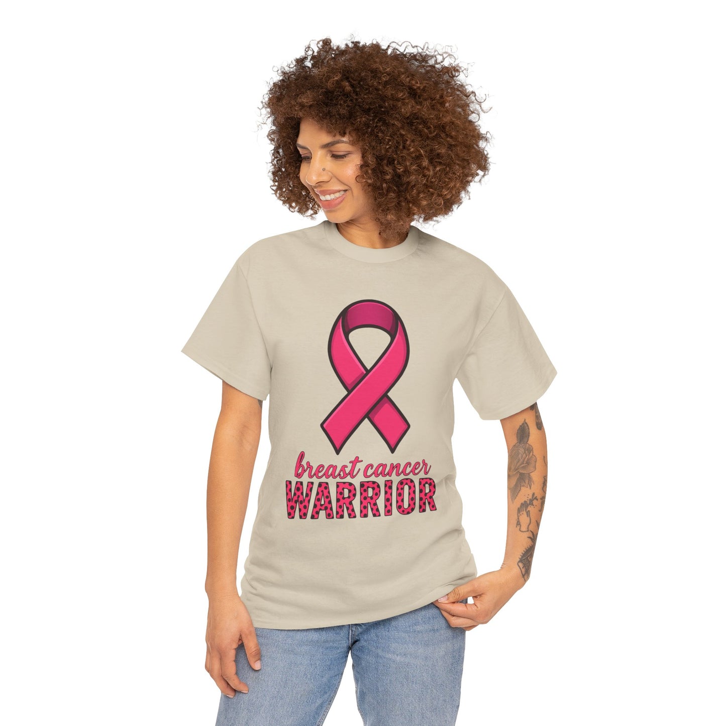 Breast Cancer Warrior Pink Ribbon Tee