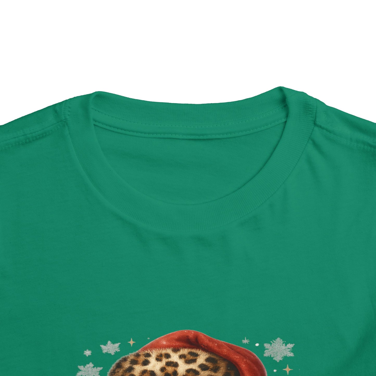 Believe Santa Leopard Print Toddler Christmas Tee