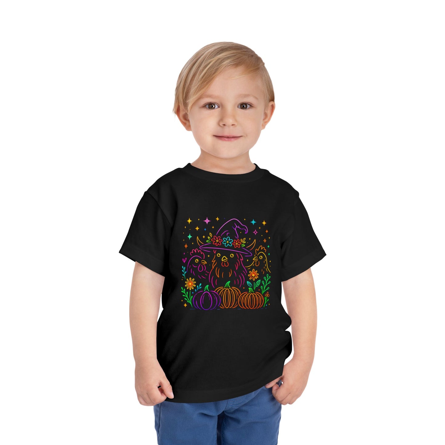 Witch Chicken Halloween Toddler Christmas Tee