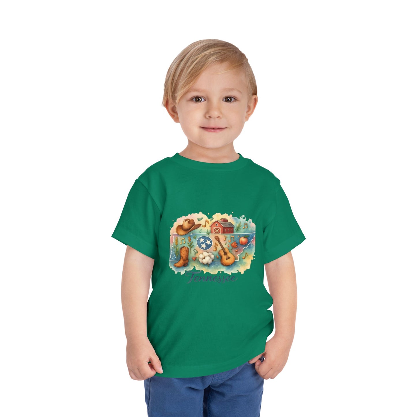 Toddler Tee Tennessee Watercolor Illustration