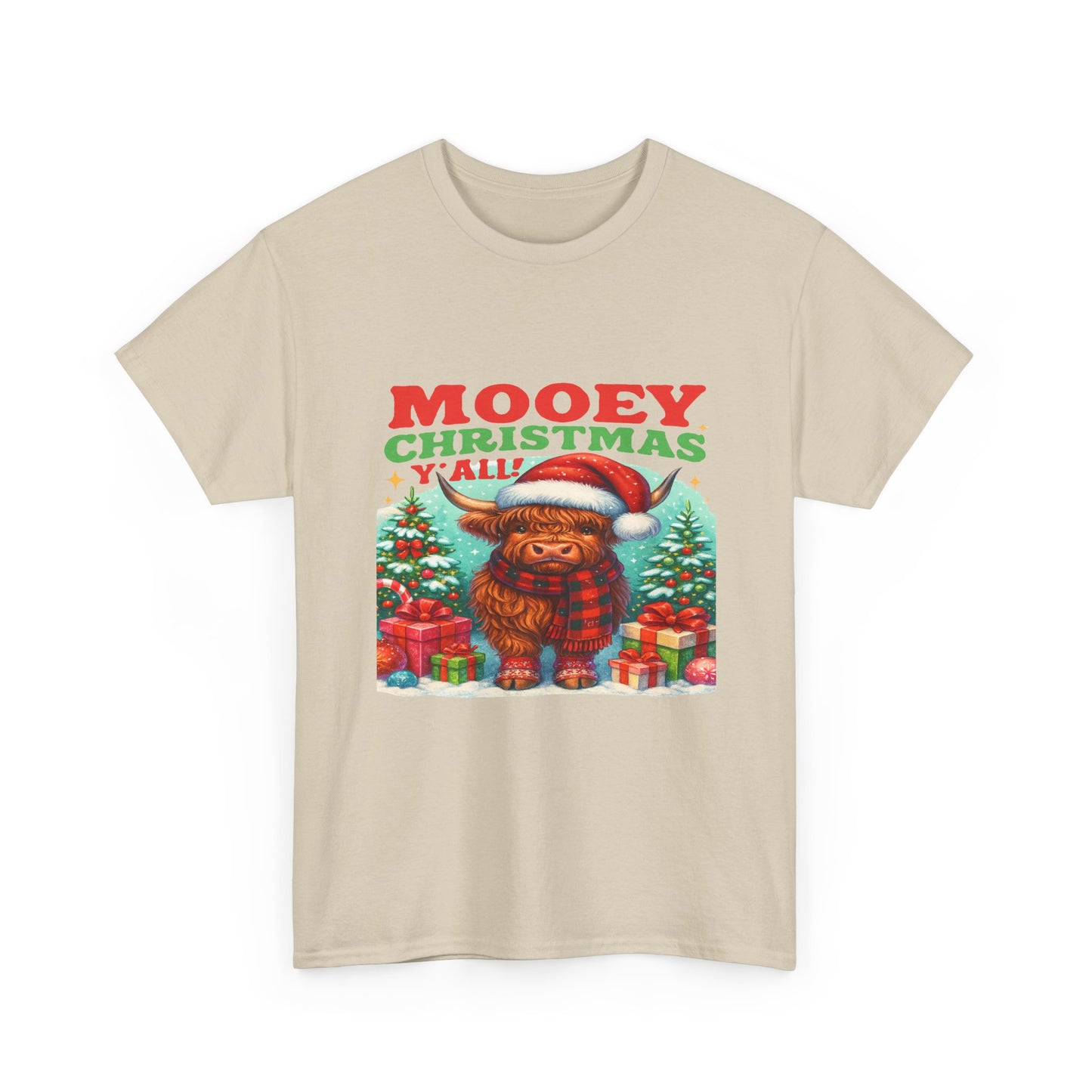 Christmas Highland Cow Tee