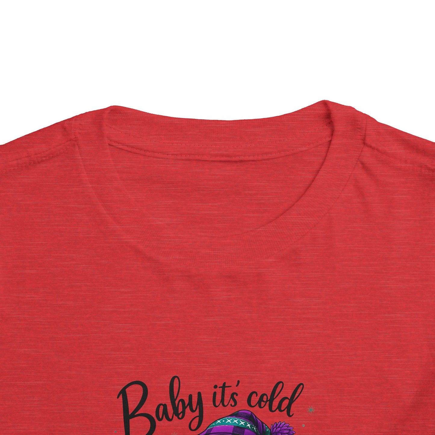 Baby It's Cold Outside Snowman Toddler Christmas Tee