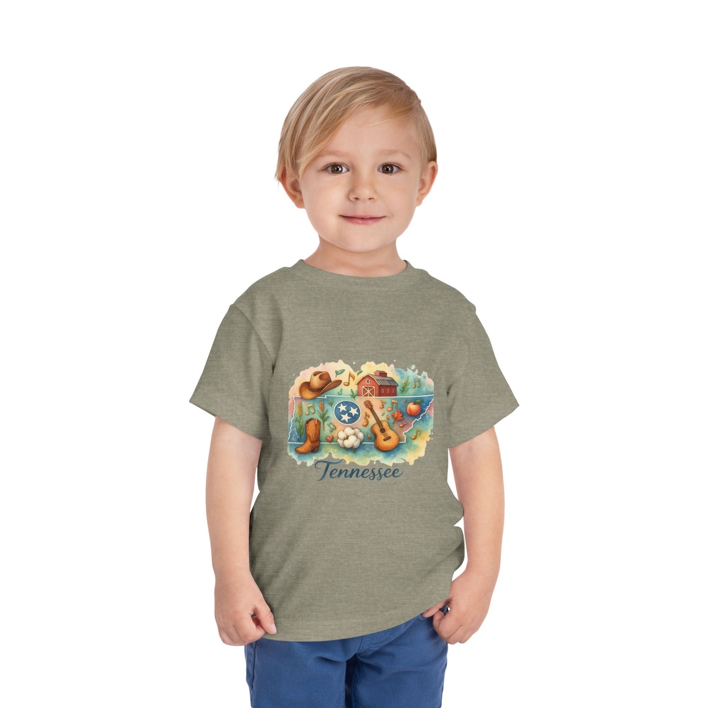 Toddler Tee Tennessee Watercolor Illustration