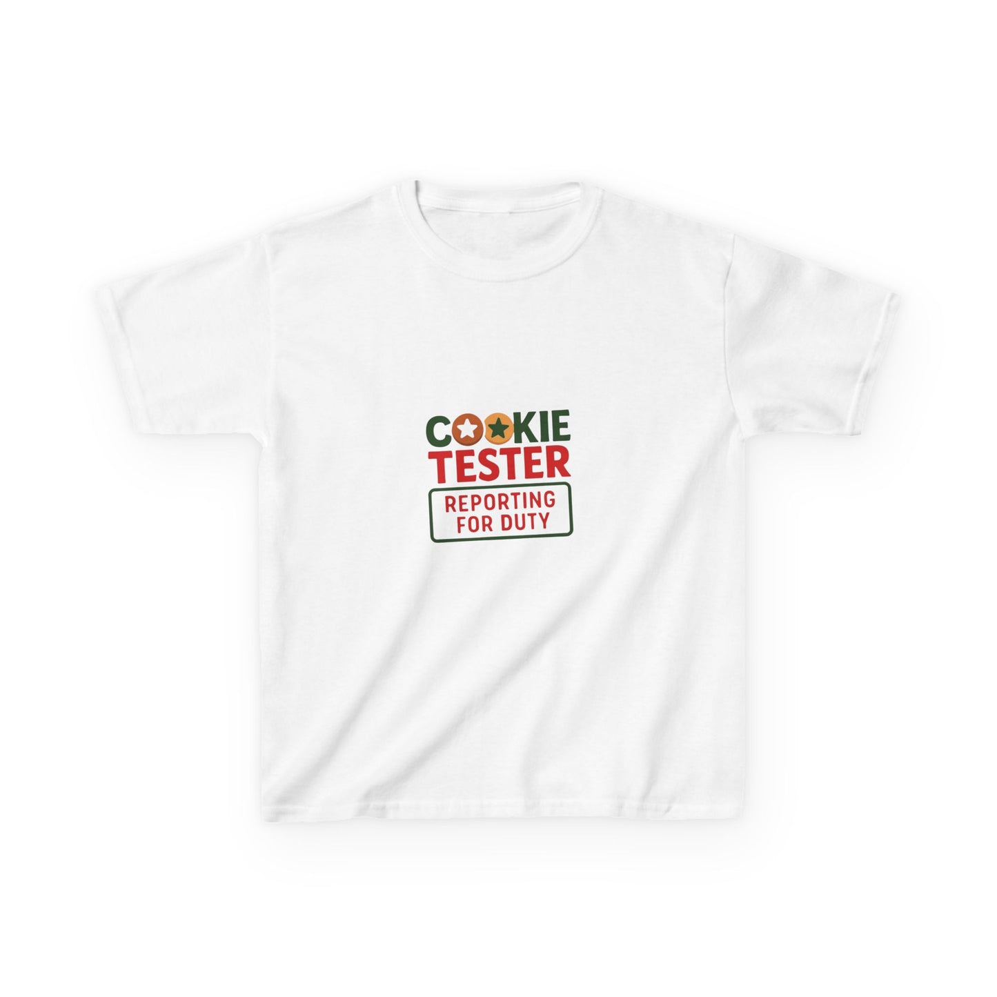 Cookie Tester Dino Tee - Reporting for Duty! Kids Christmas
