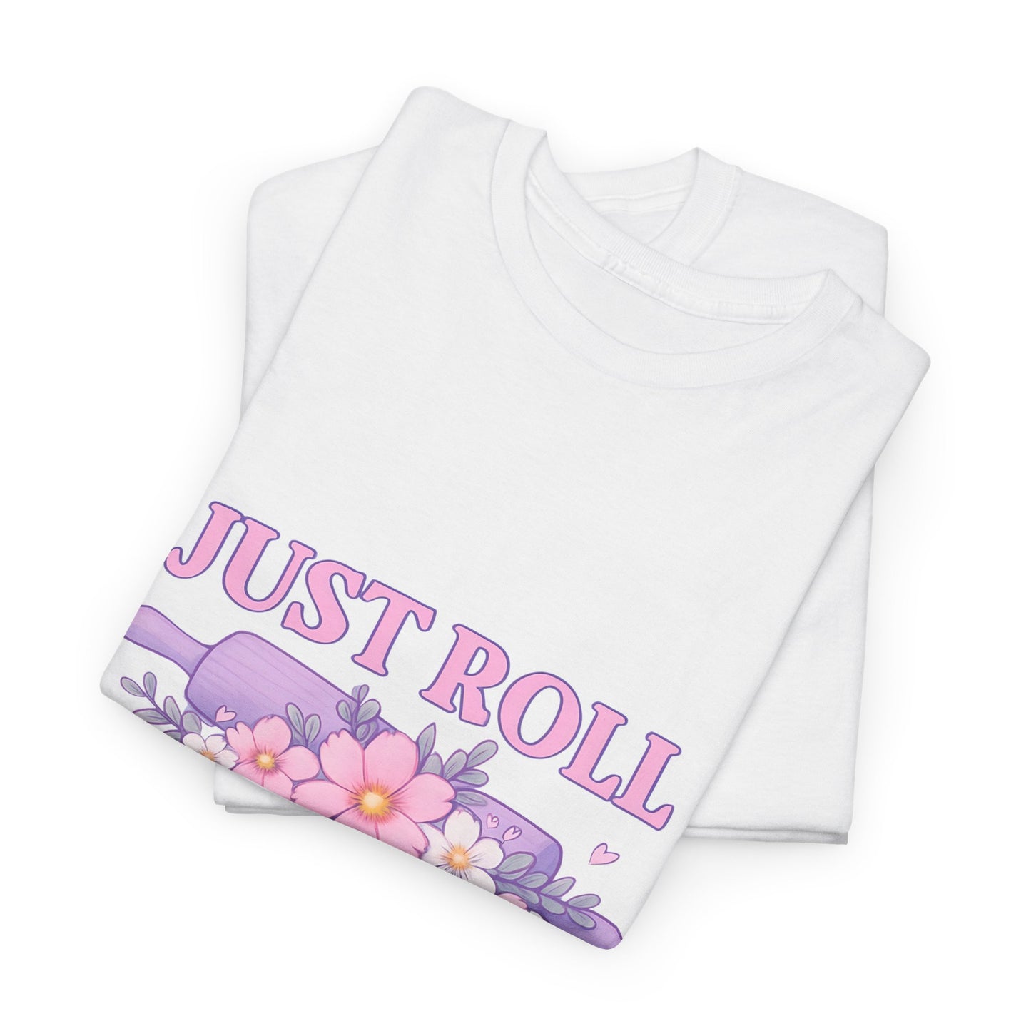 Floral Tee 'Just Roll With It'