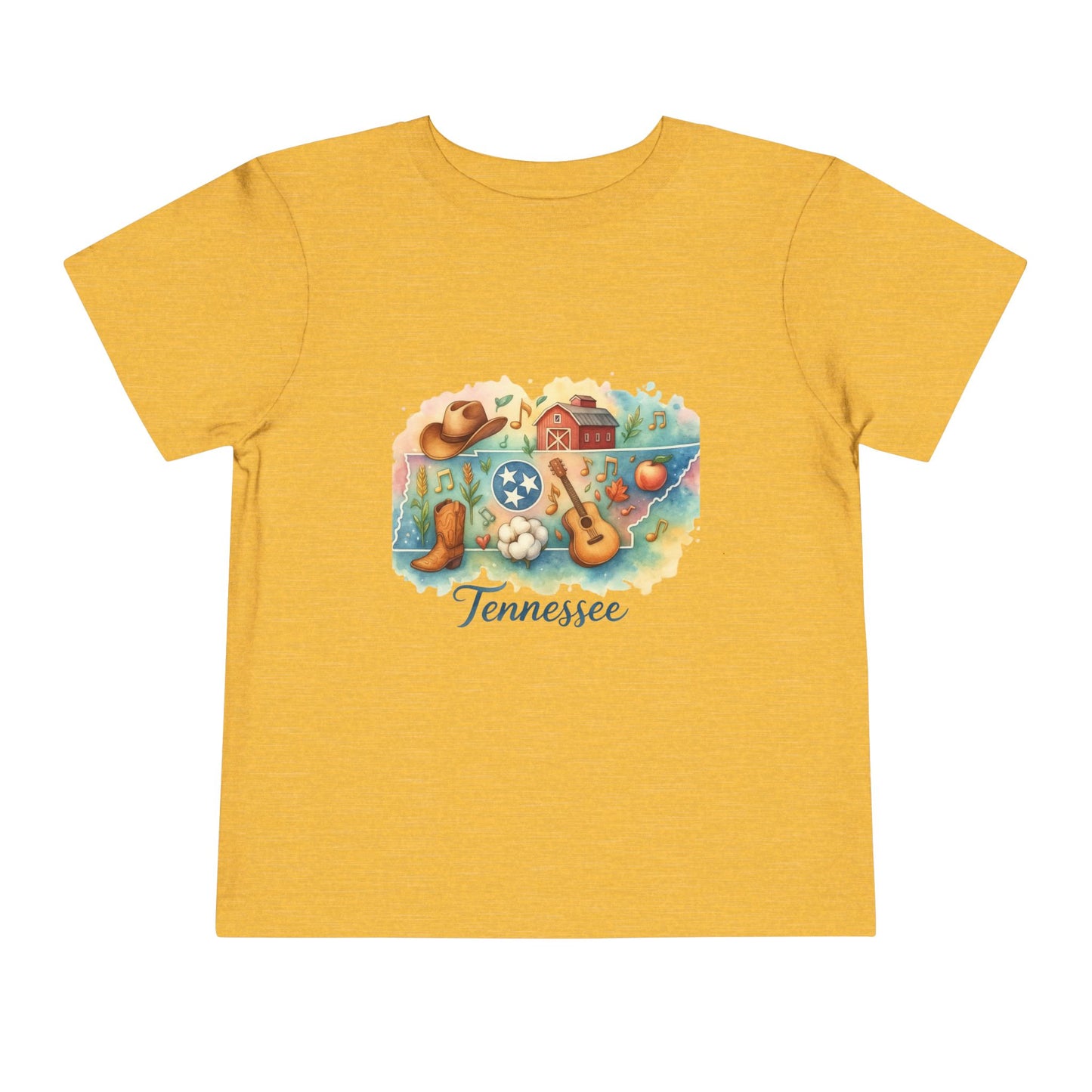 Toddler Tee Tennessee Watercolor Illustration