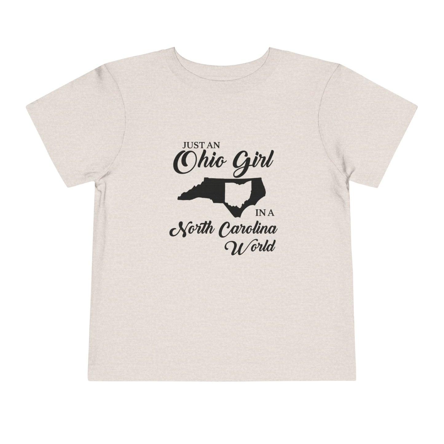 Toddler Tee Ohio Girl in North Carolina World Design Shirt