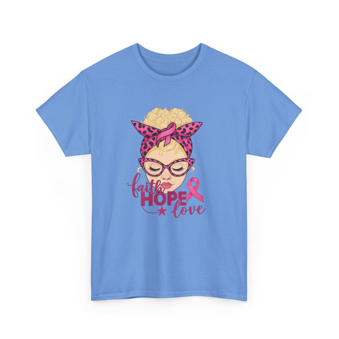 Hope Love Pink Ribbon Tee - Breast Cancer Awareness
