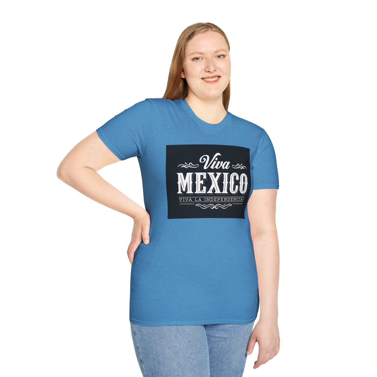 Viva Mexico Tees | Unisex Softstyle T-Shirt for Celebrations, Gifts, Independence Day, Weekend Outings, Casual Wear