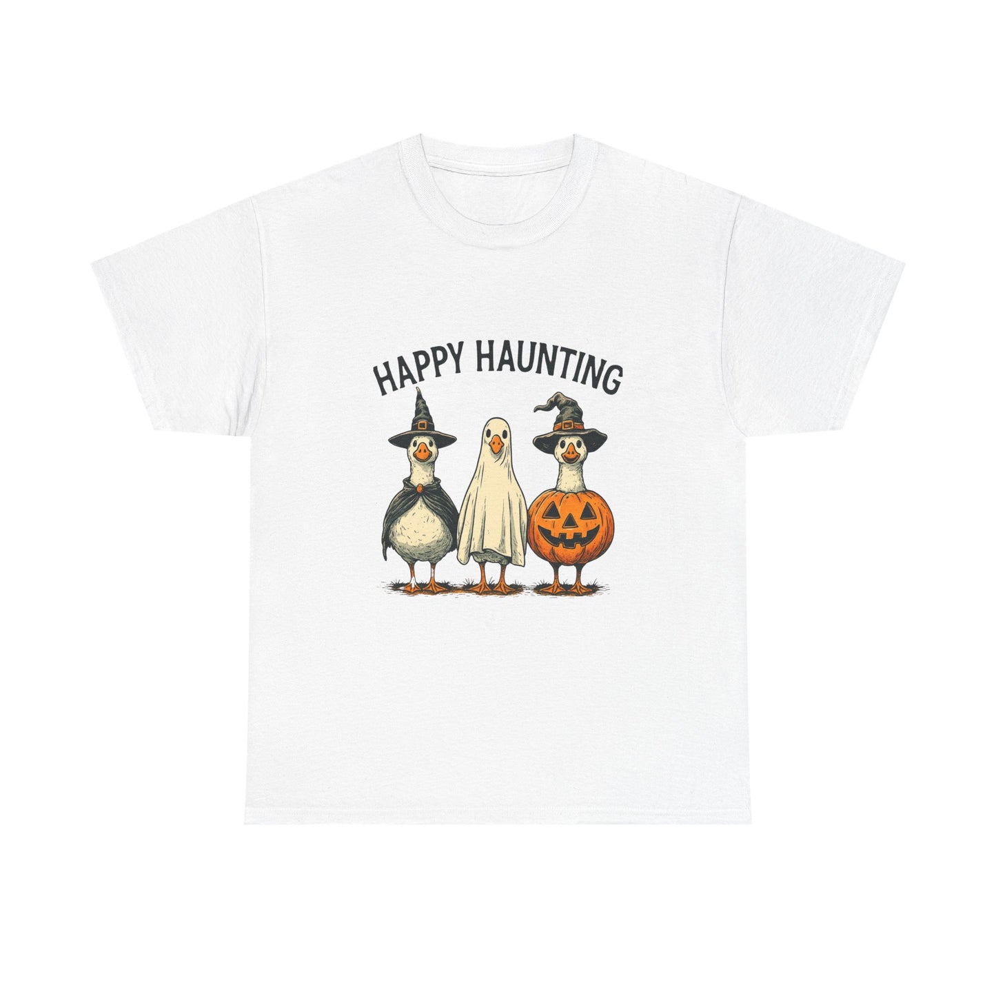 Happy Haunting Geese Halloween Tee