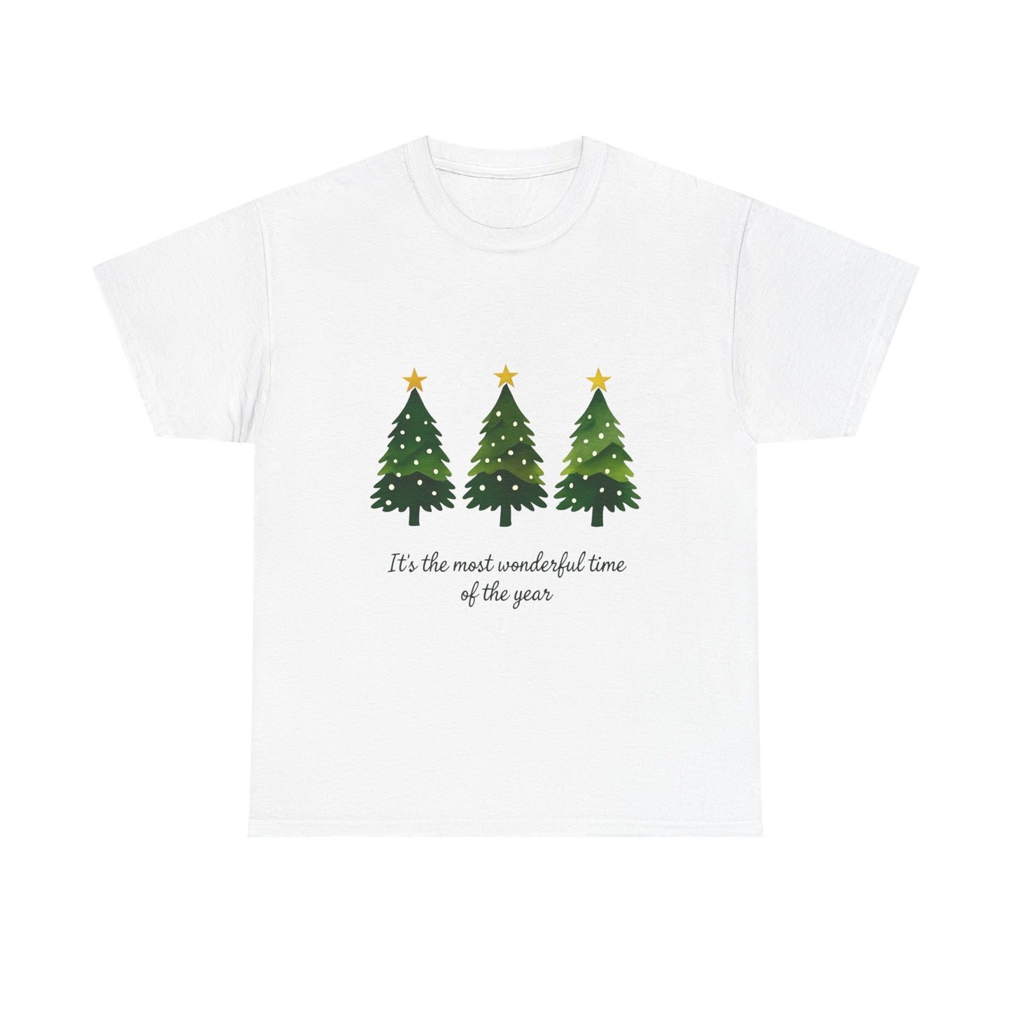 Christmas Tee - Festive Watercolor Trees Holiday Shirt