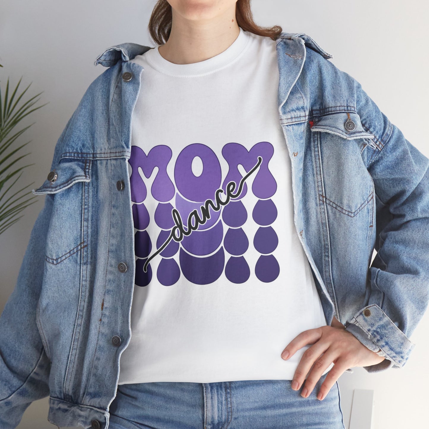 MOM Dance – Purple Letter Stage Spirit Tee