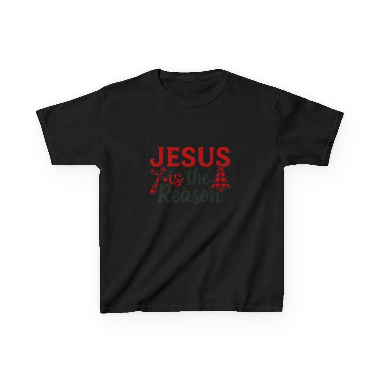 Jesus is the Reason - Kids Christmas Dinosaur Tee