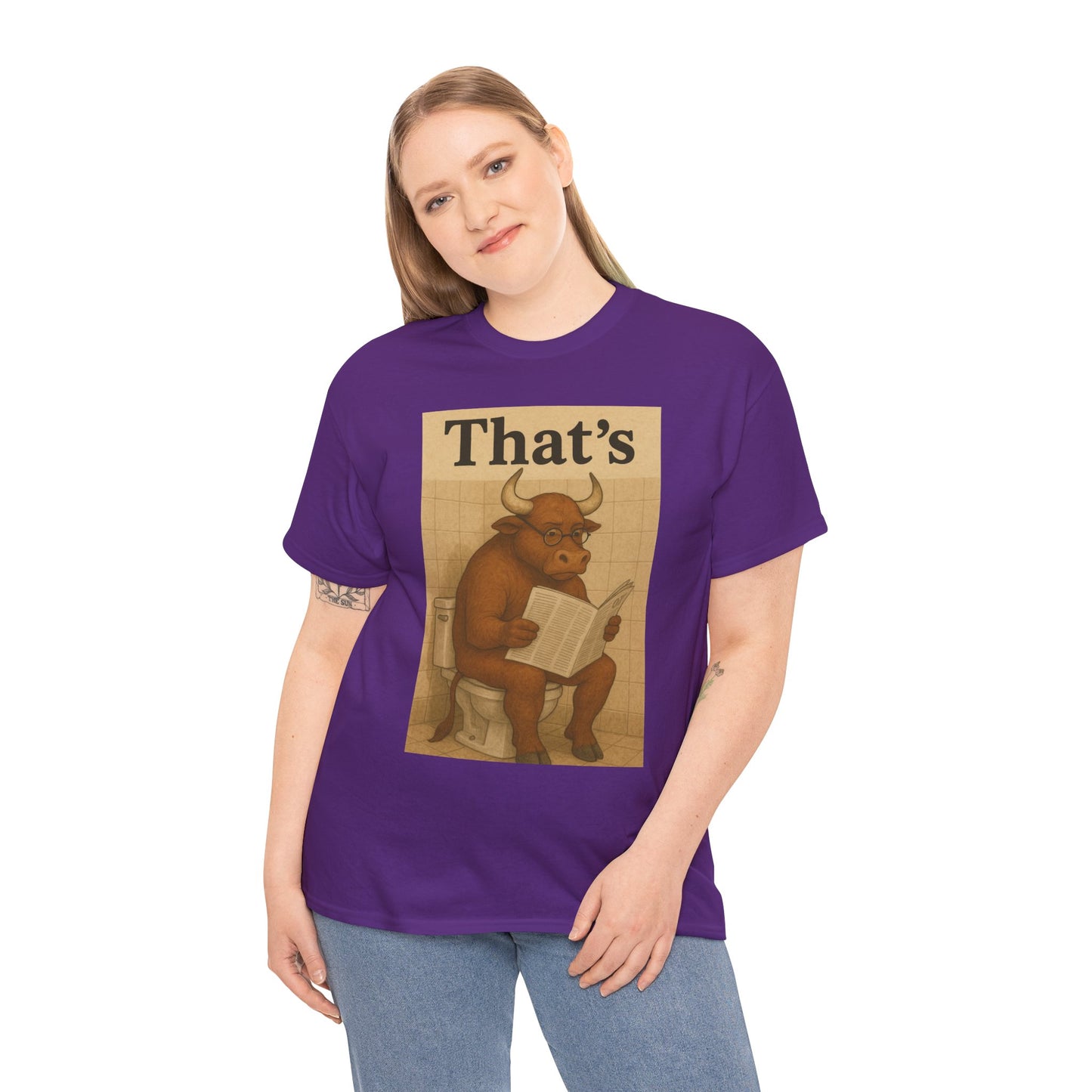 Bull on Toilet Unisex Tee