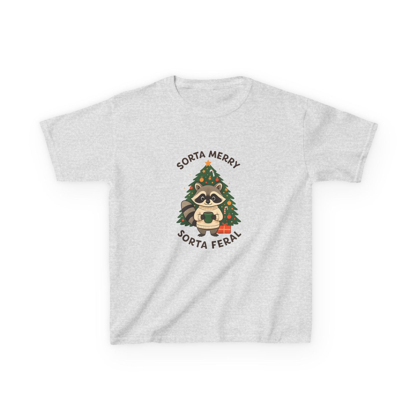 Raccoon's Sorta Merry, Sorta Feral Holiday Tee