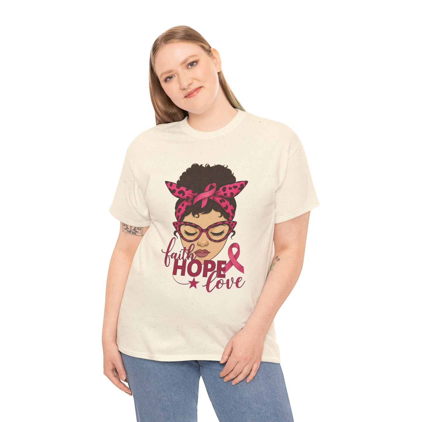 Hope, Faith, Love: Breast Cancer Awareness Tee