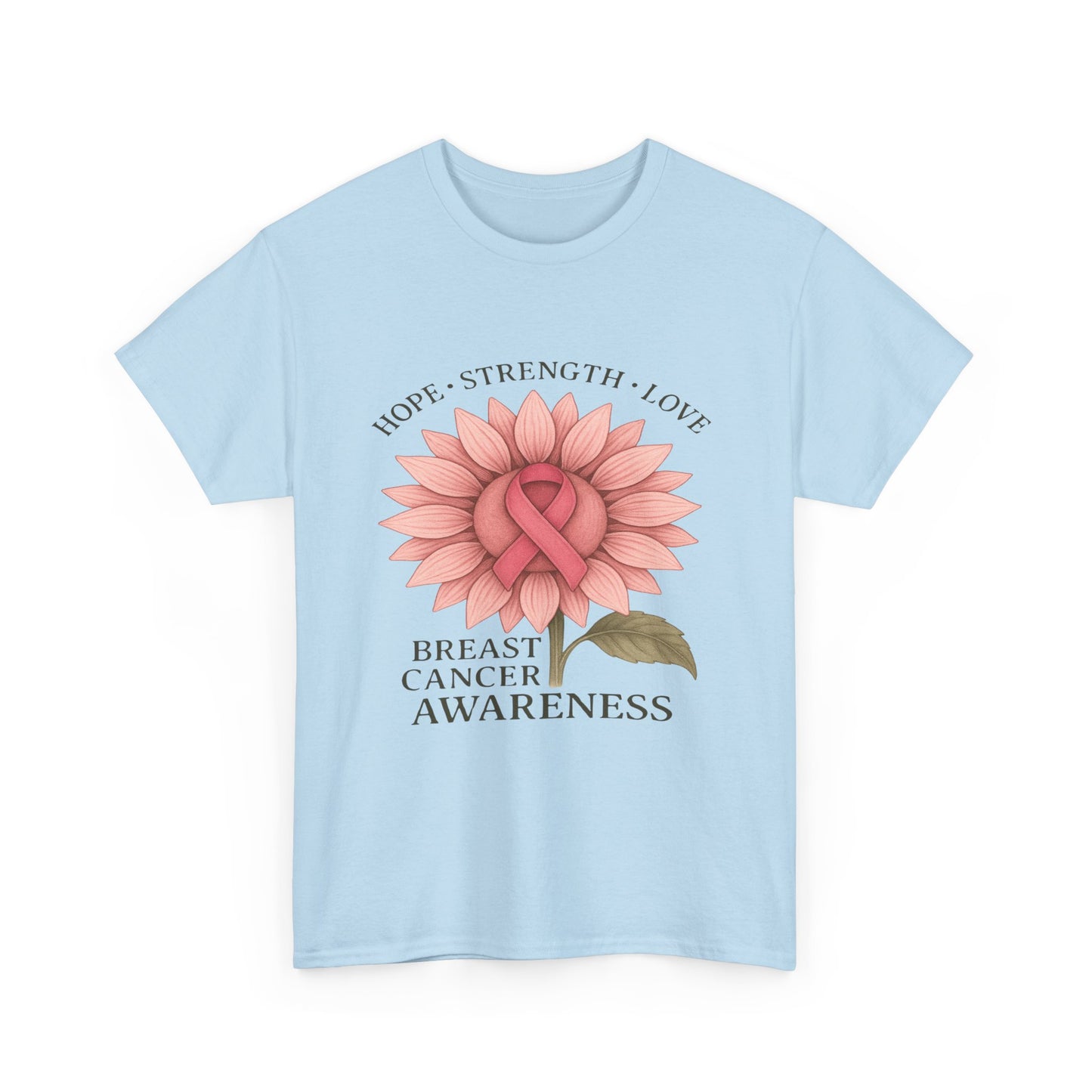 Hope Flower Breast Cancer Awareness Tee
