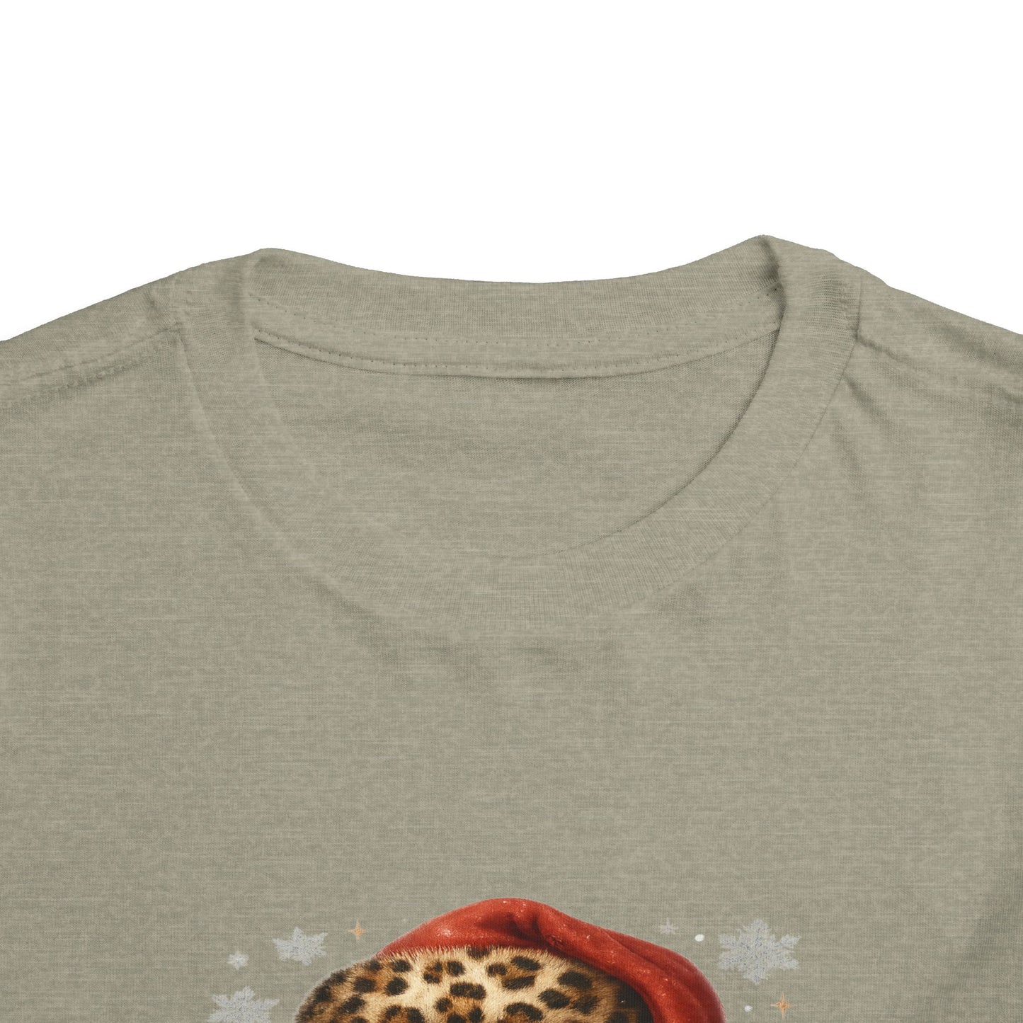 Believe Santa Leopard Print Toddler Christmas Tee