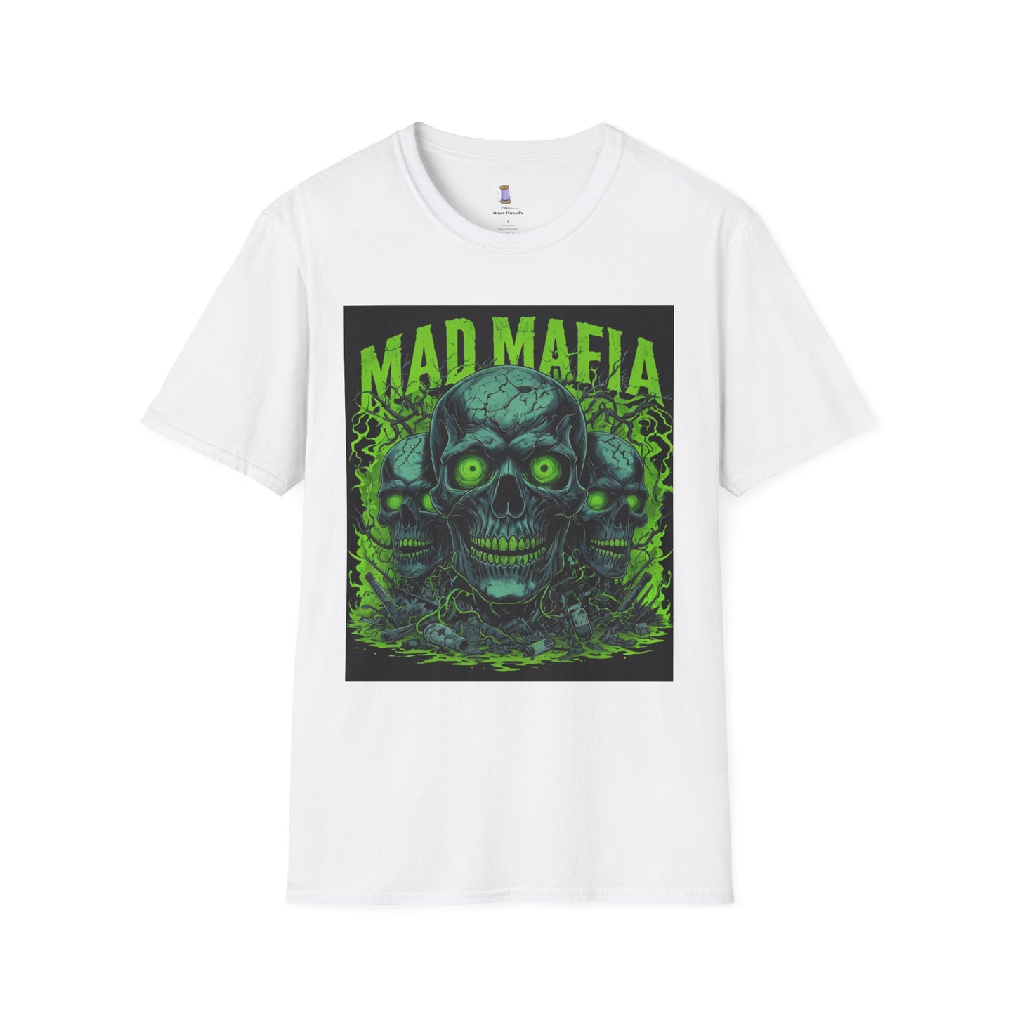 Mad Mafia Unisex Softstyle T-Shirt | Edgy Graphic Tee for Casual Wear, Gift for Halloween, Party, or Everyday Style