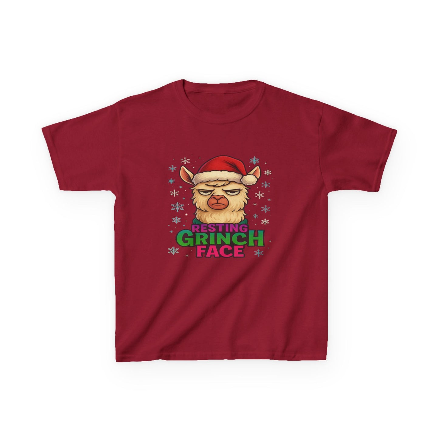 Grumpy Llama Christmas Tee - Resting Grinch Face