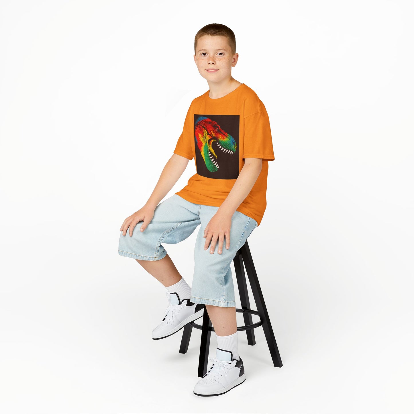 Colorful Dinosaur Kids Tee, Fun T-Shirt for Boys and Girls, Perfect for Birthdays, Playdates, Gifts, and Holiday Celebrations