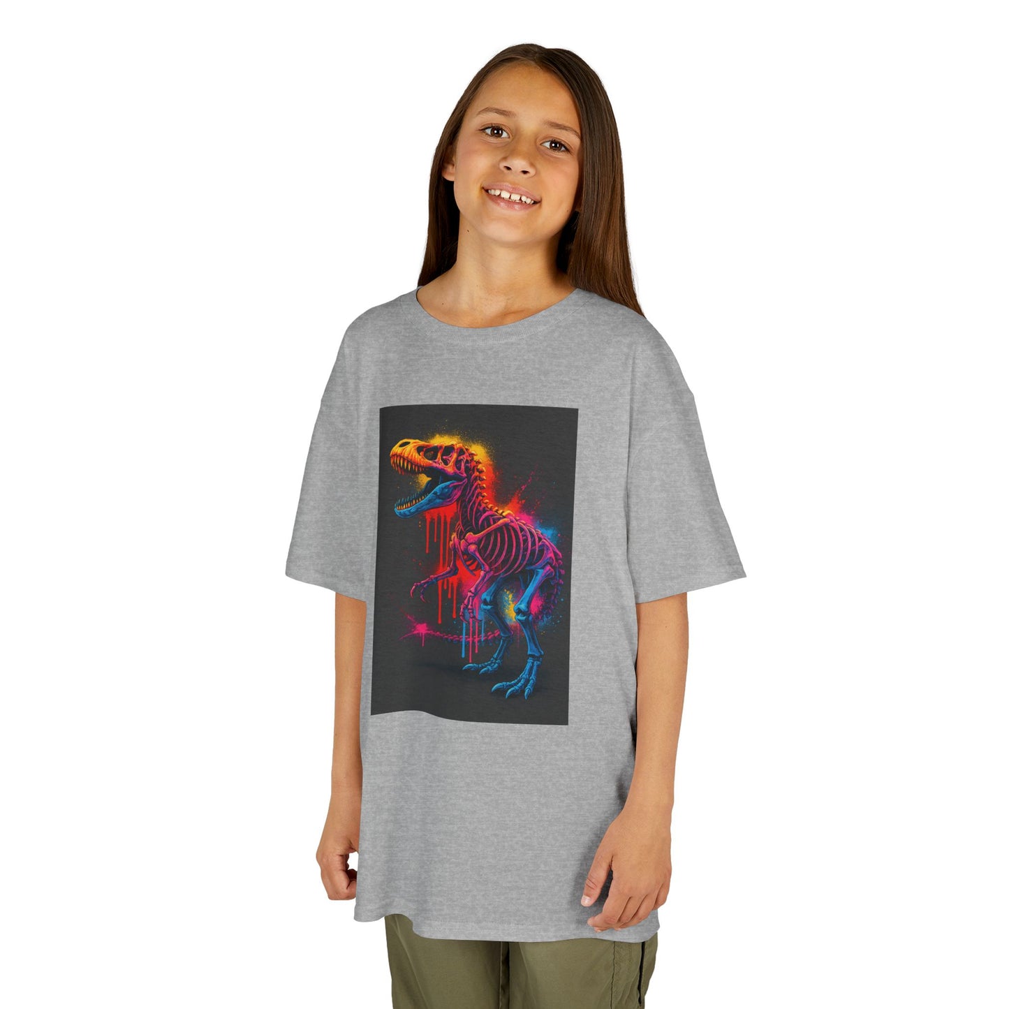 Kids Dinosaur Glow Tee, Fun Kids T-Shirt, Dino Shirt for Kids, Birthday Gift, Unique Kids Clothing, Animal Lover Apparel