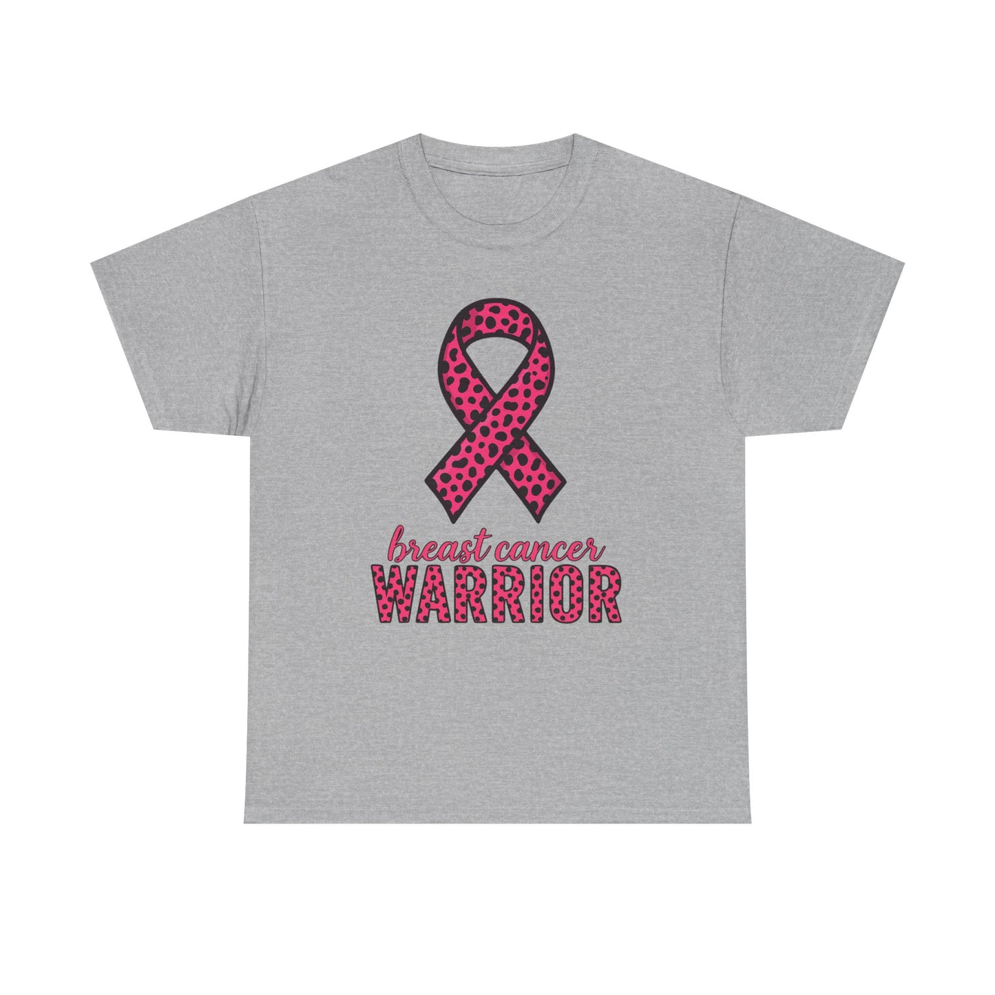 Pink Leopard Ribbon Breast Cancer Awareness Tee