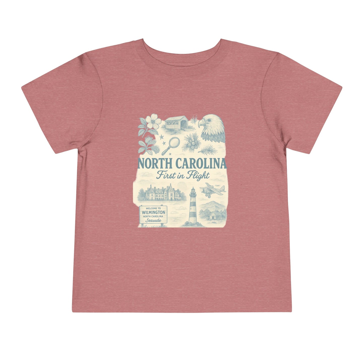 Toddler Tee - NC Landmarks Vintage First in Flight Design