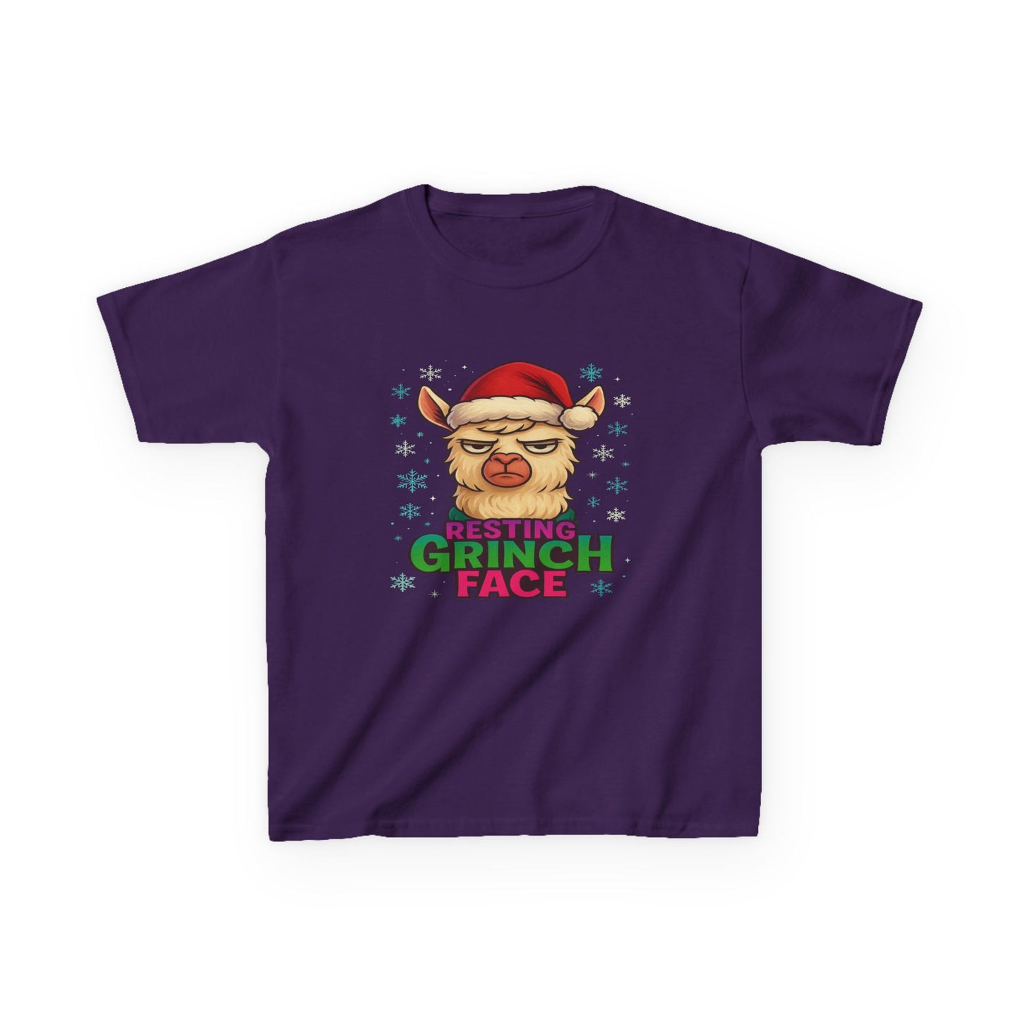 Grumpy Llama Christmas Tee - Resting Grinch Face