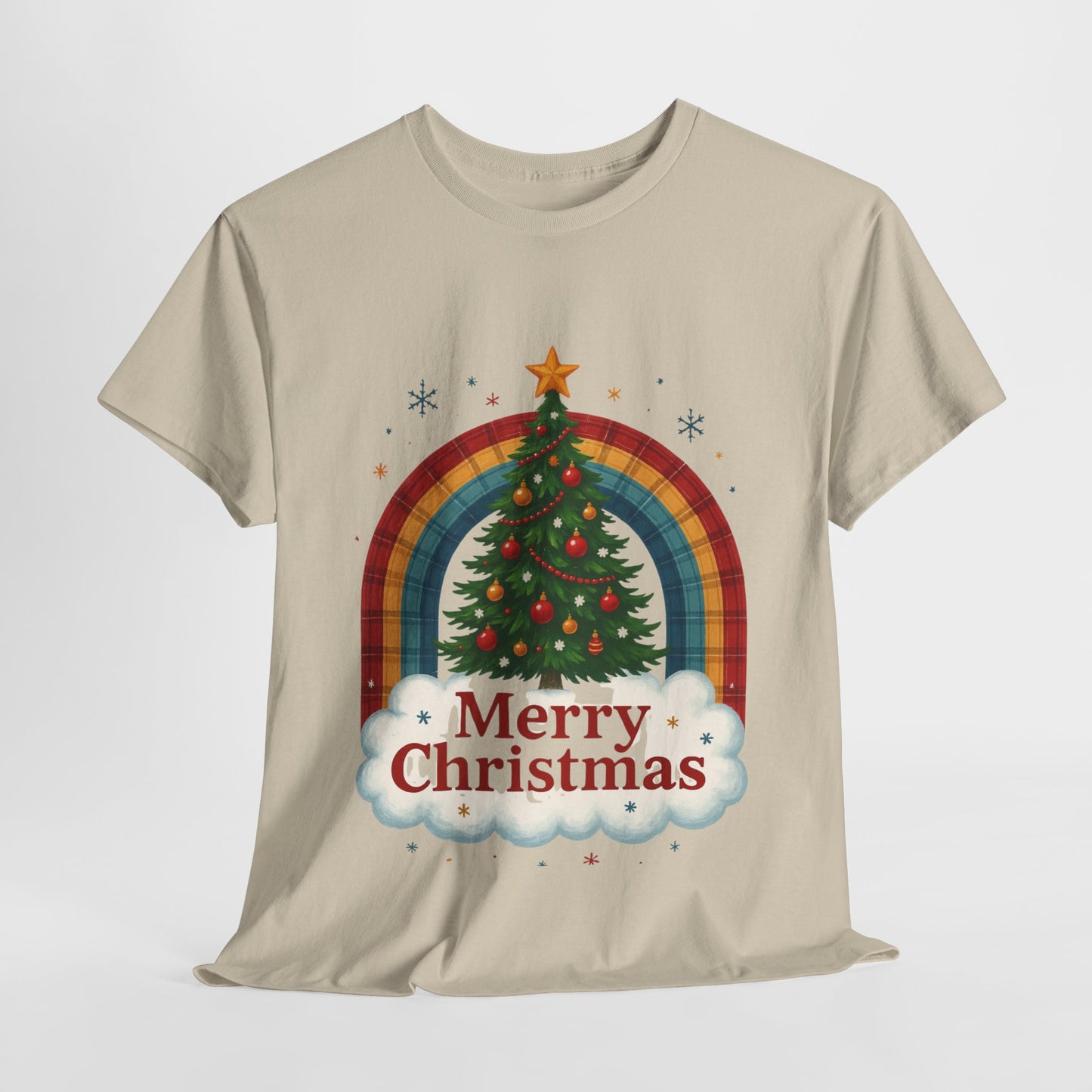 Christmas Rainbow Unisex Tee - Merry Christmas Tree