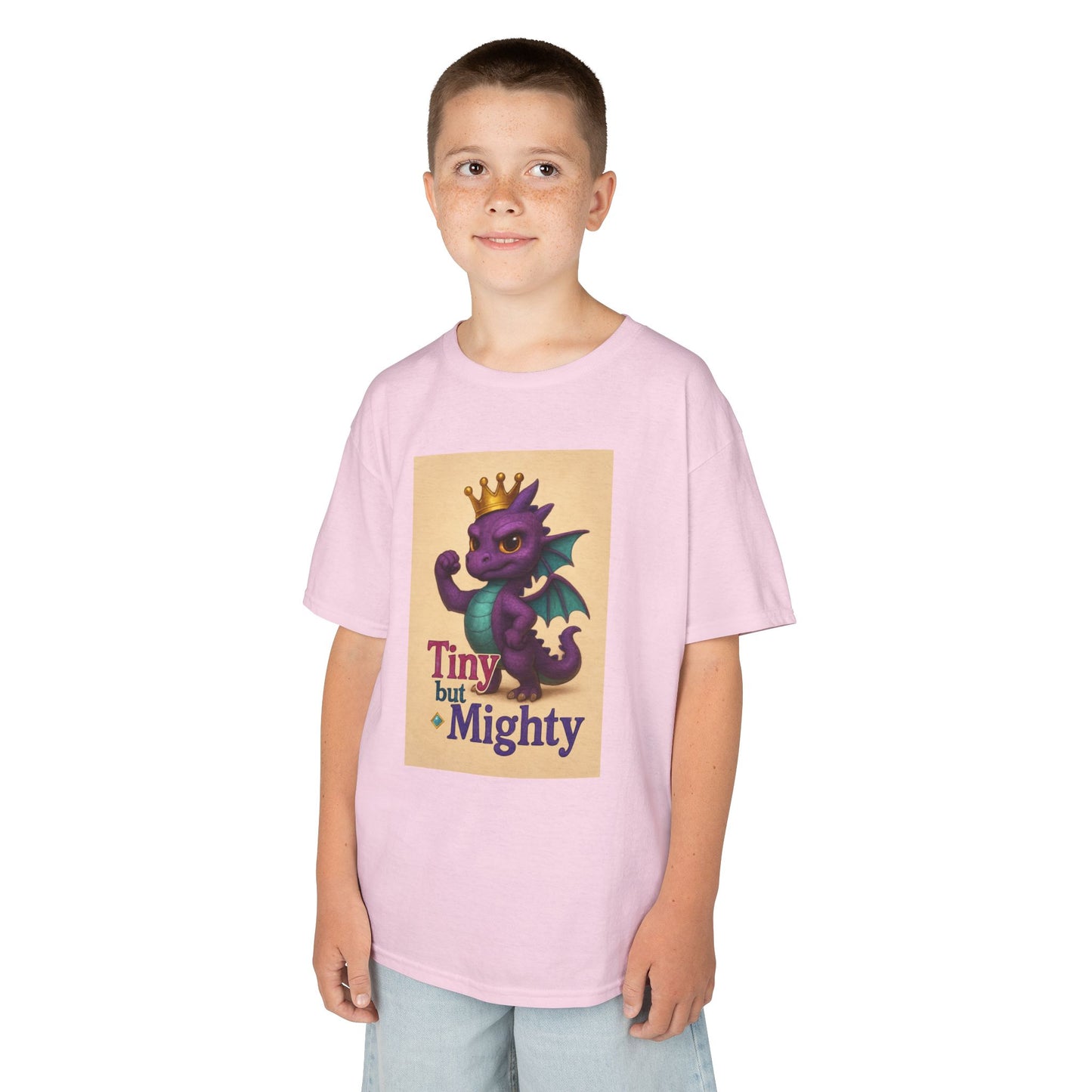 Kids Dragon Tee, Fun Kids T-Shirt, Tiny but Mighty Shirt, Unique Kids Apparel, Gift for Young Adventurers, Cute Dragon Design
