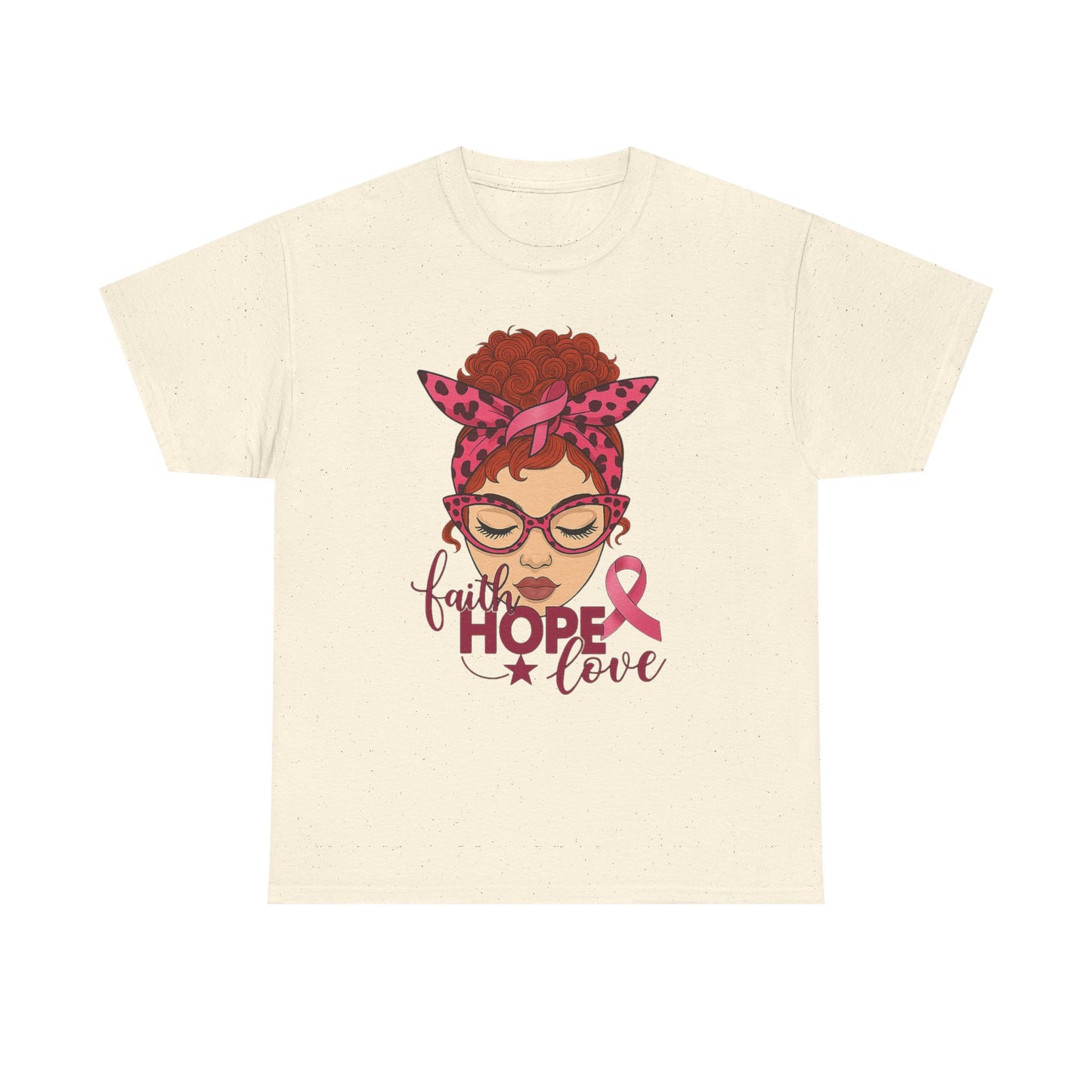 Hope, Faith & Love: Pink Ribbon Awareness Tee