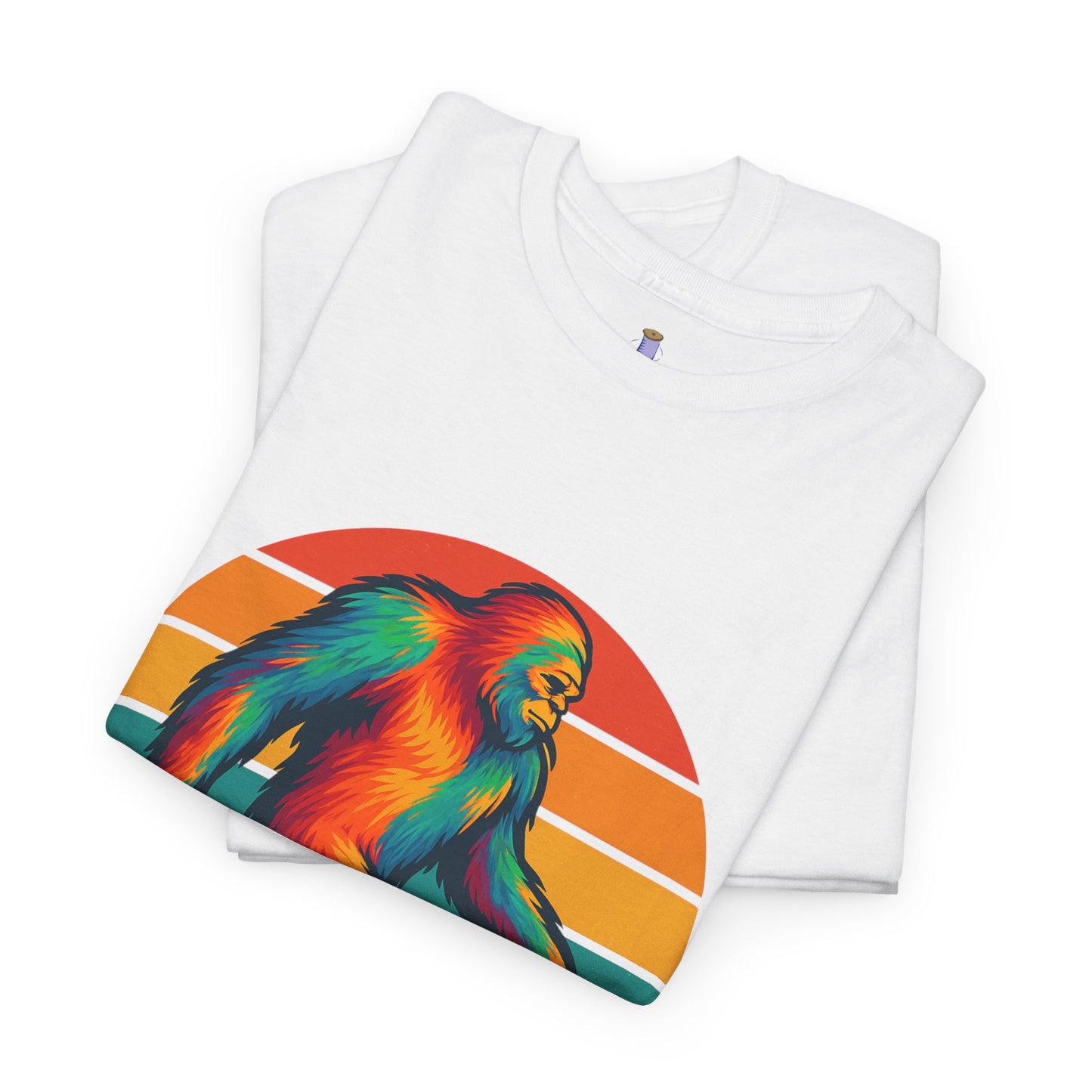 Colorful Bigfoot Unisex T-Shirt, Fun Graphic Tee for Nature Lovers, Perfect for Holidays, Festivals, Camping, Gifts
