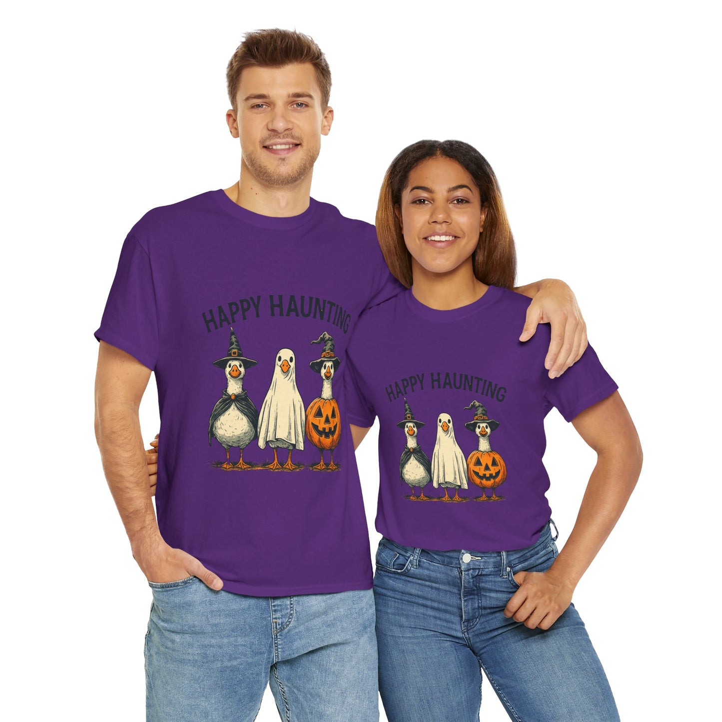 Happy Haunting Geese Halloween Tee