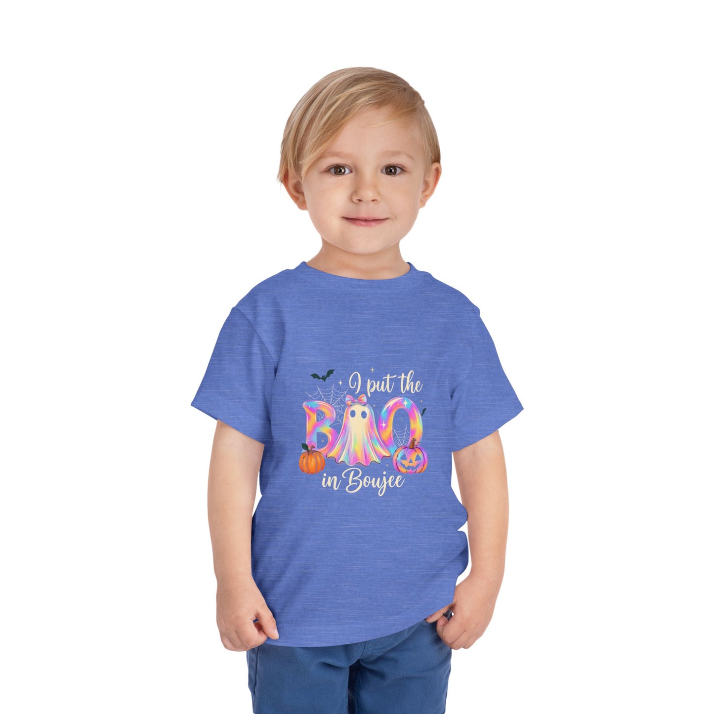 Boo-jee Halloween Toddler Tee - Pastel Rainbow
