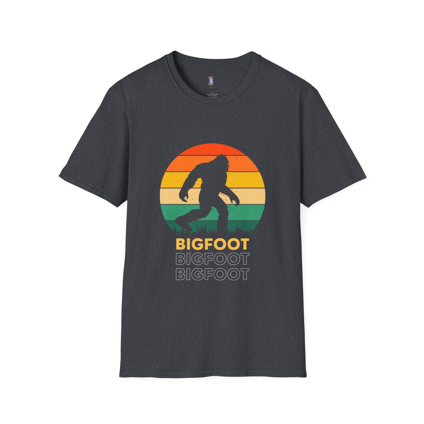 Bigfoot Adventure Unisex Softstyle T-Shirt, Casual Tee for Nature Lovers, Summer Vibe Shirt, Gift for Outdoor Enthusiasts, Hiking Apparel