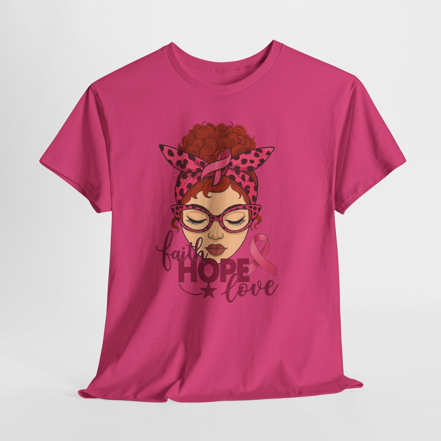 Hope, Faith & Love: Pink Ribbon Awareness Tee
