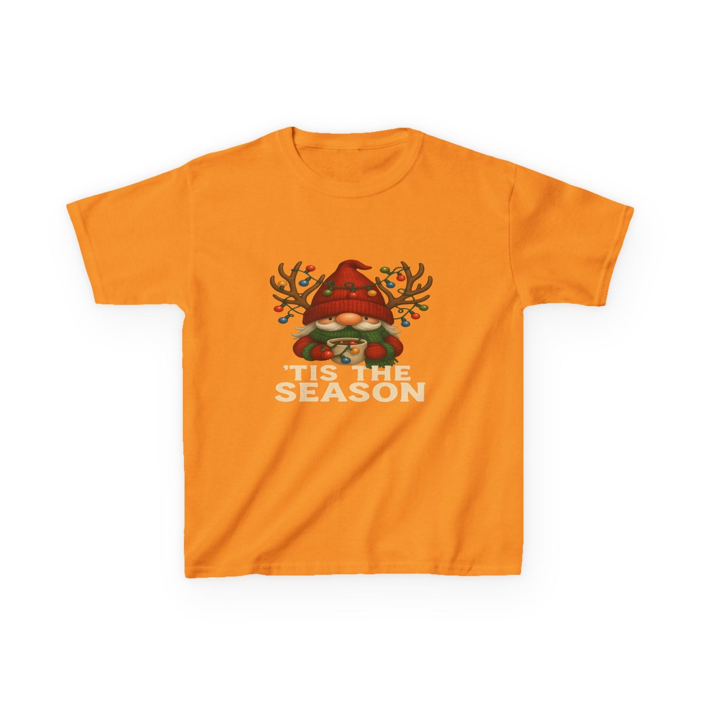 Gnome Dino 'Tis The Season Kids Christmas Tee